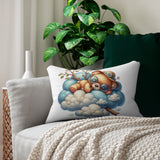 Cute Bear Sleeping On A Cloud Pillow